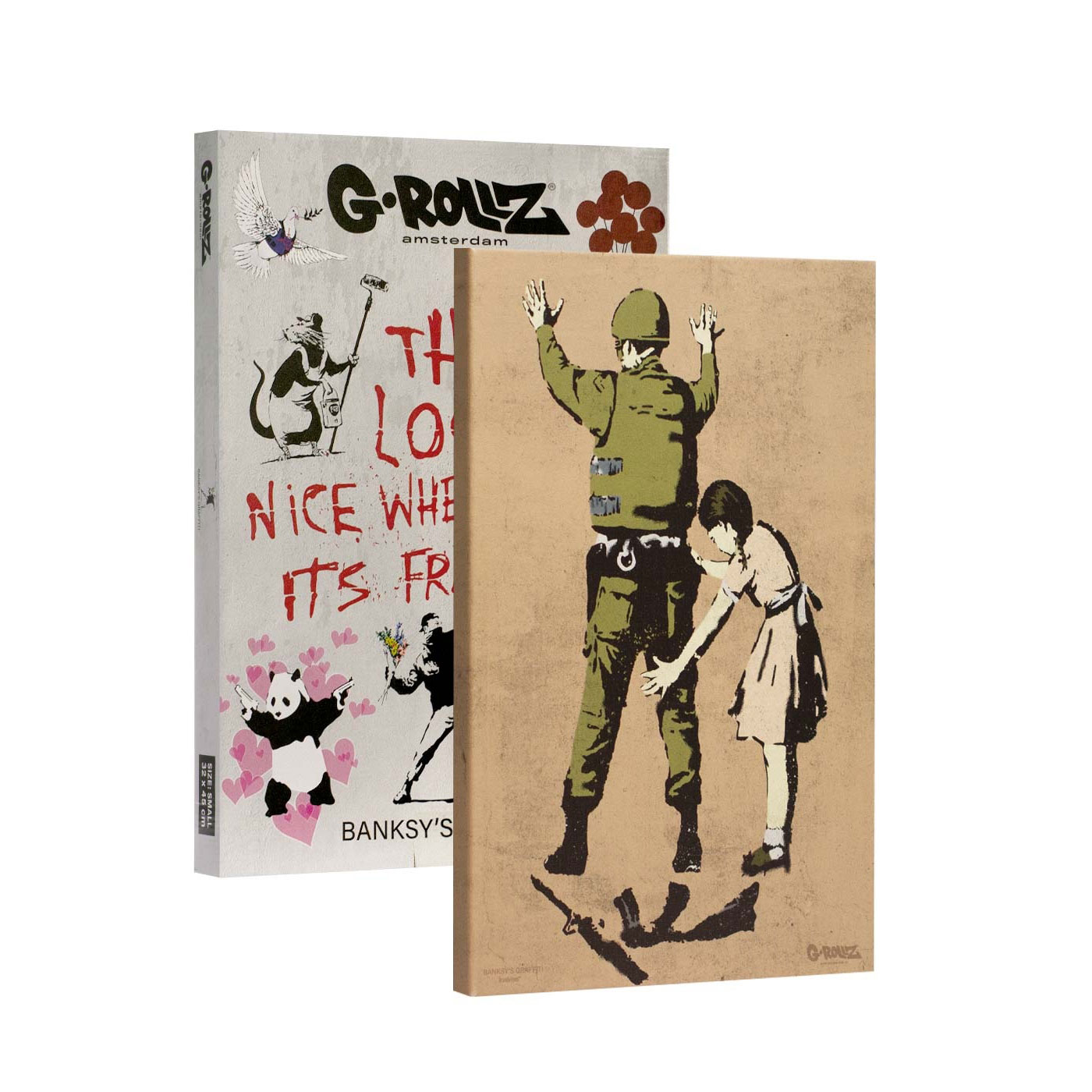 Граффити Бэнкси – Soldier Frisked на холсте