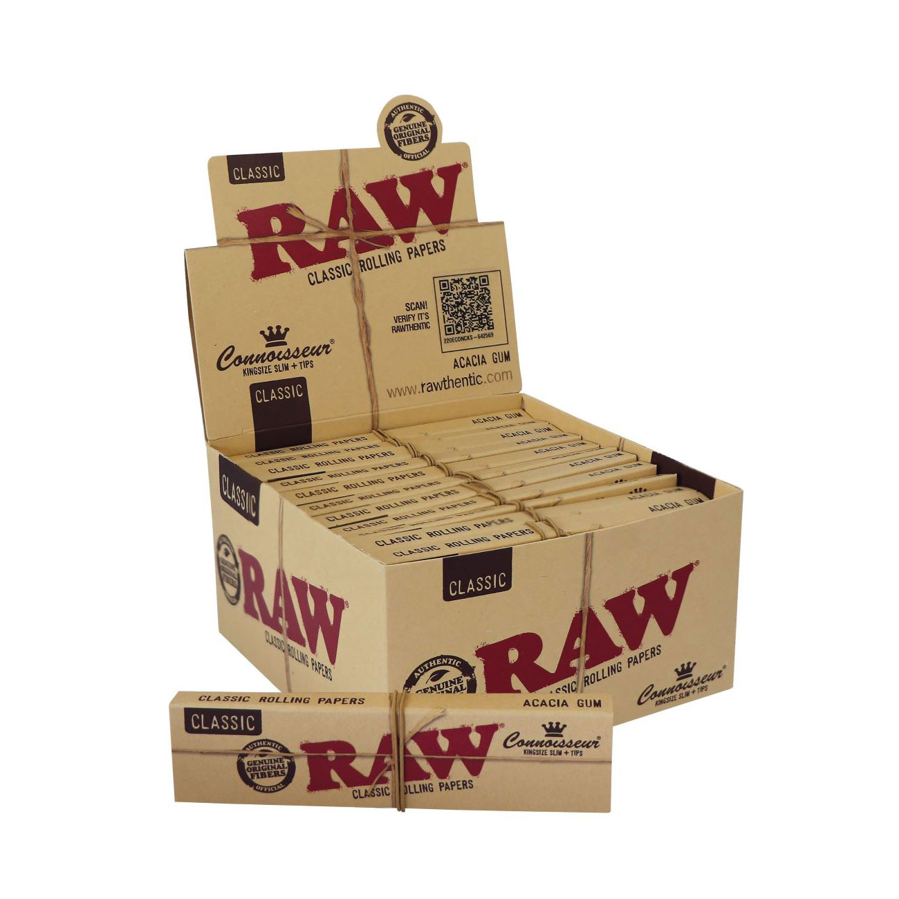 Бумага для самокруток RAW Classic Connoisseur King Size Slim + Tips RAW Classic Connoisseur King Size Slim