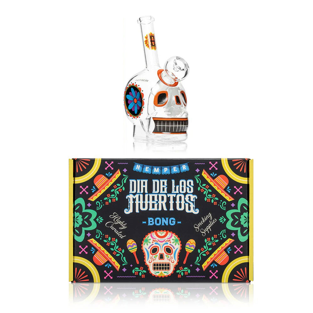 Бонг Hemper Dia De Los Muertos Skull Mini Бонг Hemper Dia De Los Muertos Skull
