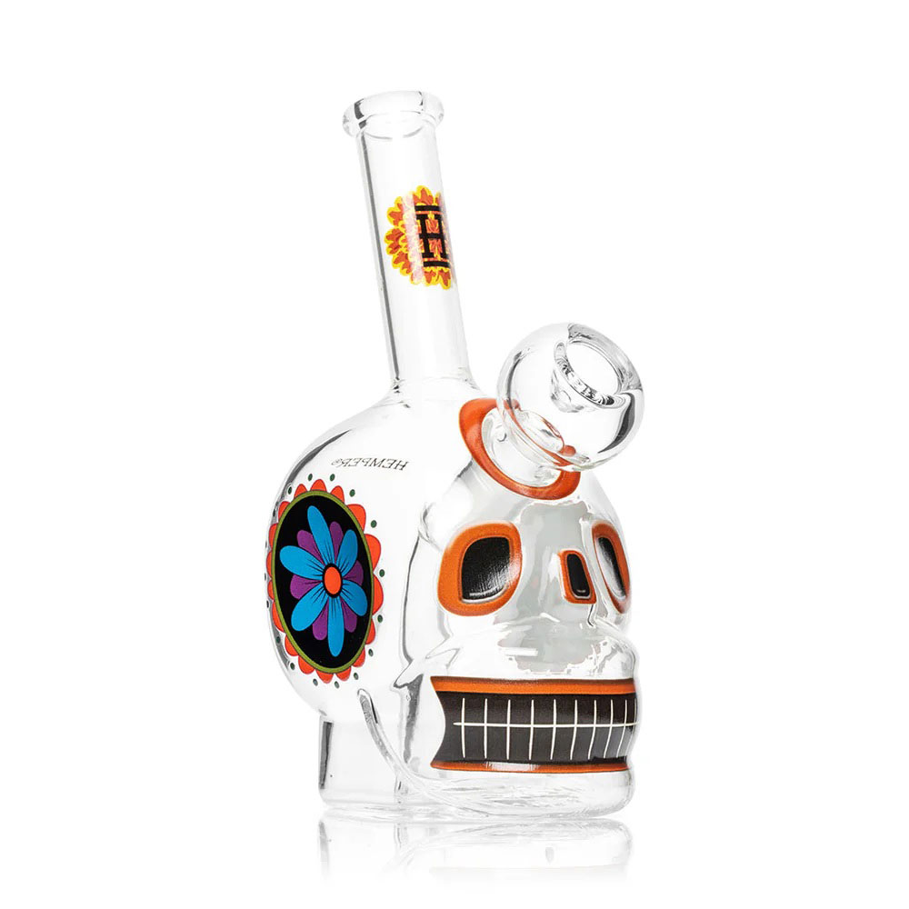Бонг Hemper Dia De Los Muertos Skull Mini Бонг Hemper Dia De Los Muertos Skull