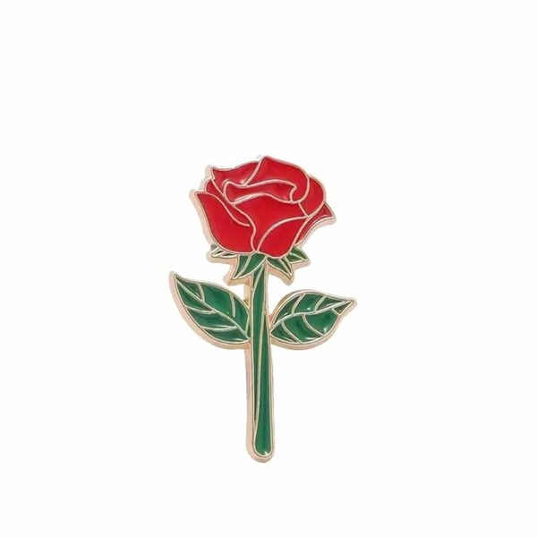 Значок з металу «Троянда кохання»