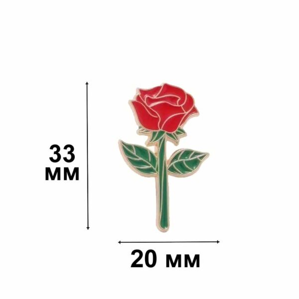 Значок из металла «Роза любви»