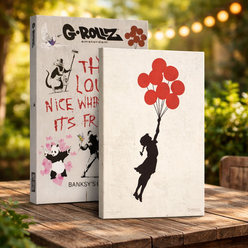 Граффити Бэнкси – Balloon Girl на холсте Граффити Бэнкси – Balloon Girl