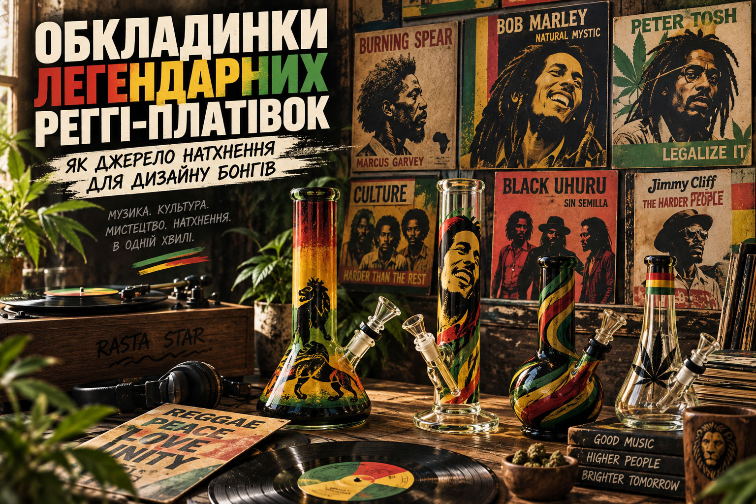 Реггі-обкладинки як натхнення для дизайну бонгів | Rasta Star Реггі-обкладинки як натхнення для дизайну бонгів | Rasta Star