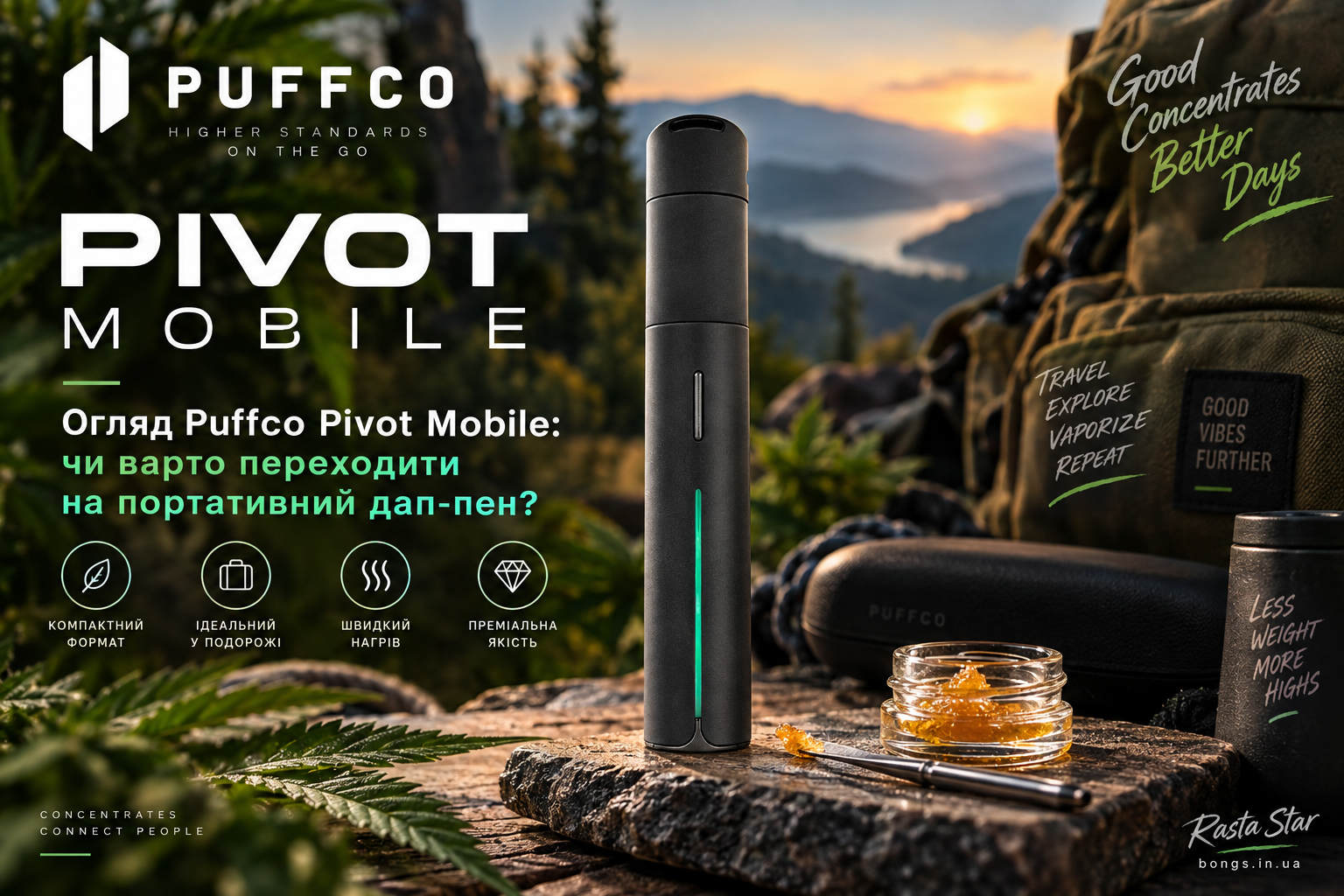 Огляд Puffco Pivot Mobile: чи варто купувати дап-пен Огляд Puffco Pivot Mobile: чи варто переходити на портативний дап-пен